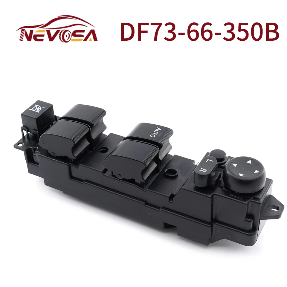 Nevosa pre Mazda 2 M2 2007-2013 Spínač okien Ovládací sklenený zdvíhací zdvíhací gombík predné ľavé dvere vodiča DF73-66-350B