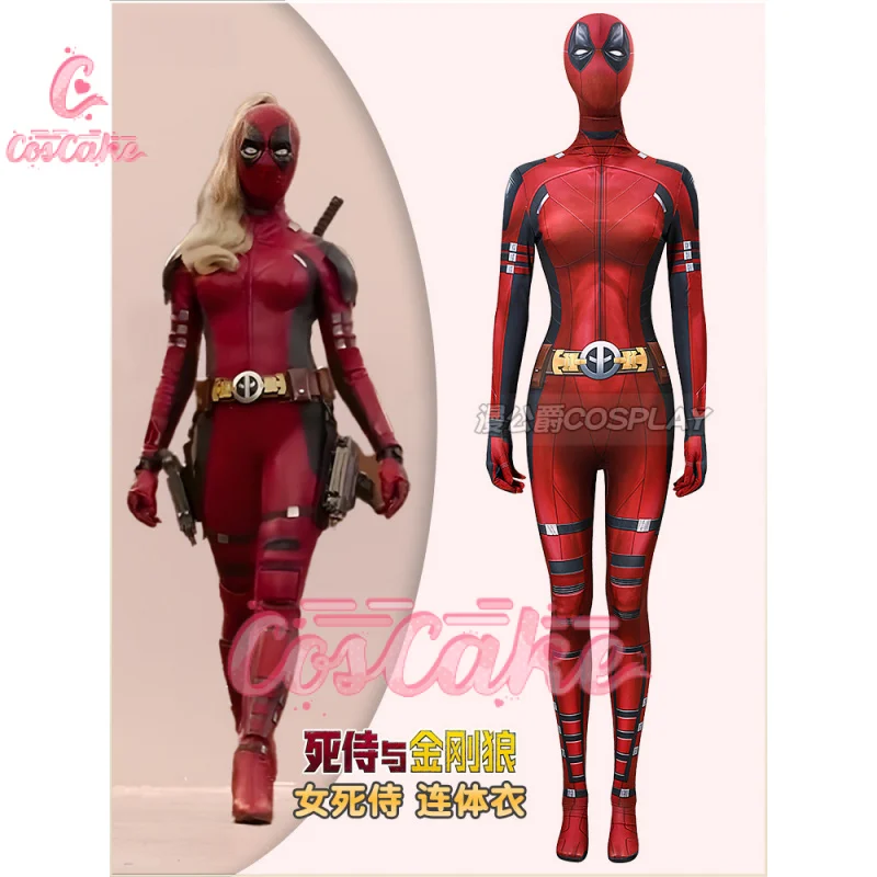 New Deadpool 3 Lady Cosplay Cosutme Wade Winston Wilson Strieckej hlavy hlavy Halloween Dámska verzia Upgradovaná verzia