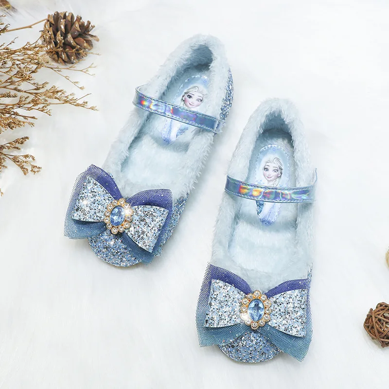 New Disney Cartoon Frozen Bow roztomilé príležitostné topánky Soft Sports topánky pre darček pre priateľku