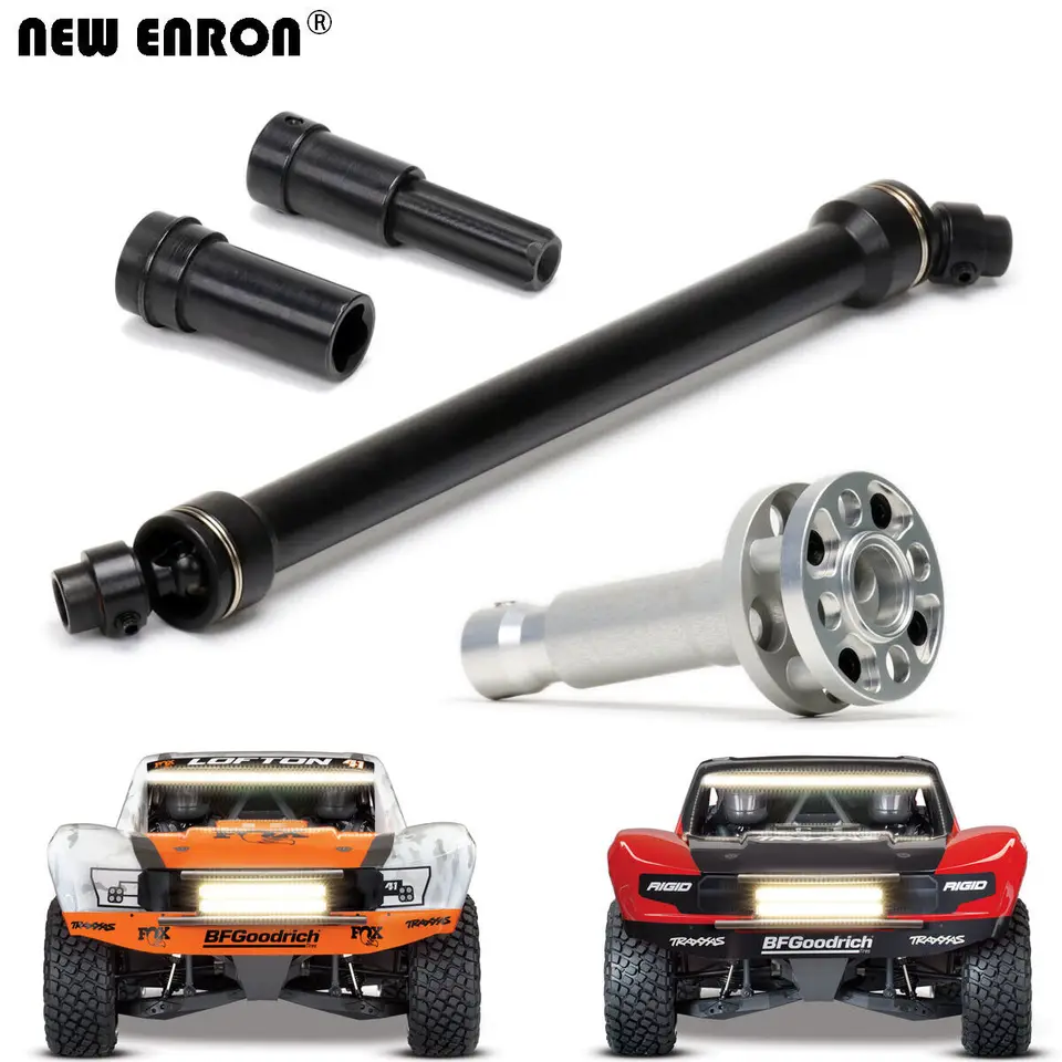 New Enron Aluminium 7075 / #45 Oceľový predný stredný stredný hnací hriadeľ 8555 8556 8592 pre RC 1/7 Traxxas Unlimited Desert Racer UDR