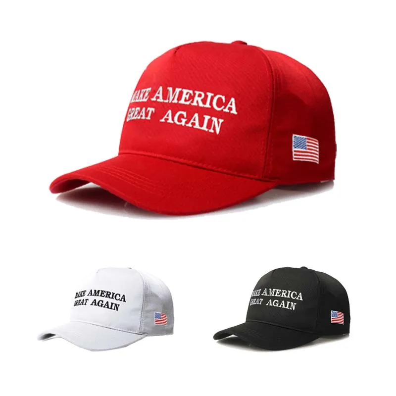 New Fashion Make America skvelá opäť vytlačená vyšívaná baseballová čiapka Four Seasons Unisex Solid Farb