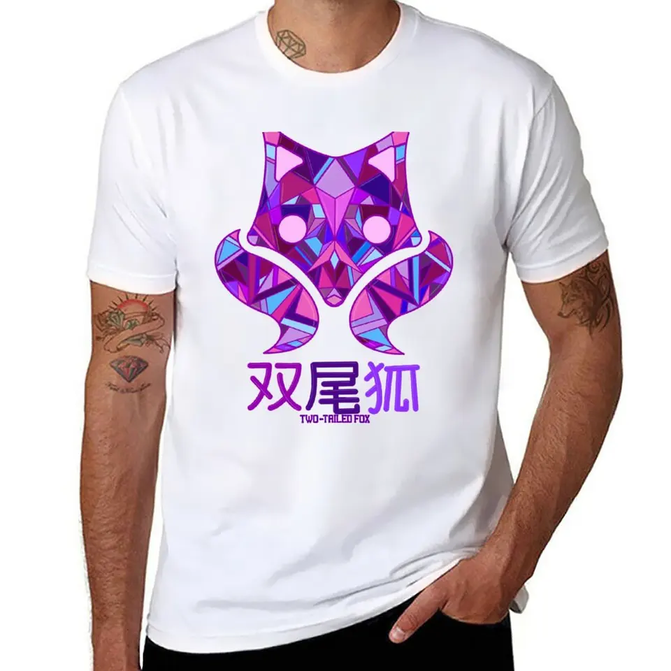 New Futaba Fox (nová verzia) Tričko Čierne tričká chlapci Biele tričká čierne tričko Veľké a vysoké tričká pre mužov