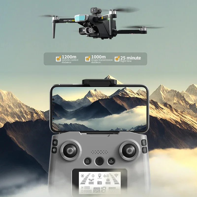 New Kai Two Pro GPS Dron 8K HD Camera 3-os Gimbal Profesionálny anti-otrasový fotograf Photografia