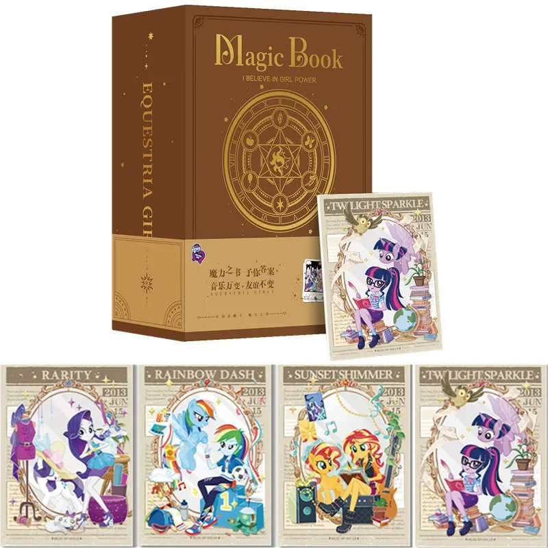 New Kayou Original My Little Pony priateľstvo Sonic Boom Card Magic Book Series Anime Collectible Card Kids Hračky vianočný darček