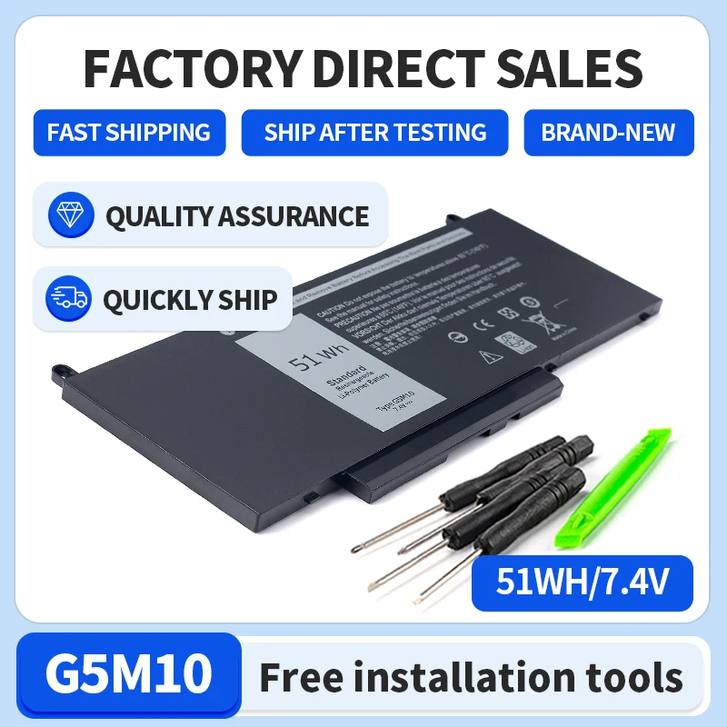 NEW NOVÝ G5M10 NAPOHLATÝ batériu pre Dell Latitude E5250 E5450 E5550 Sereis 8V5GX R9XM9 WYJC2 1KY05 7.4V 51WH