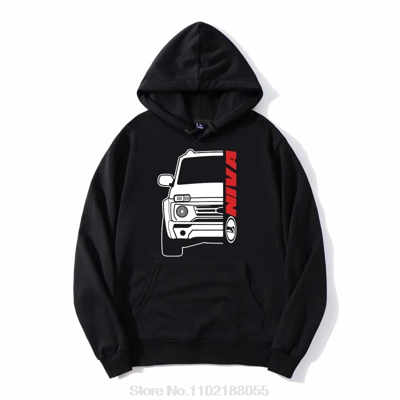 New Pullover Hoodie Lada Niva Bronto auto automatické čierne kapucňu nadmerne nadmerne