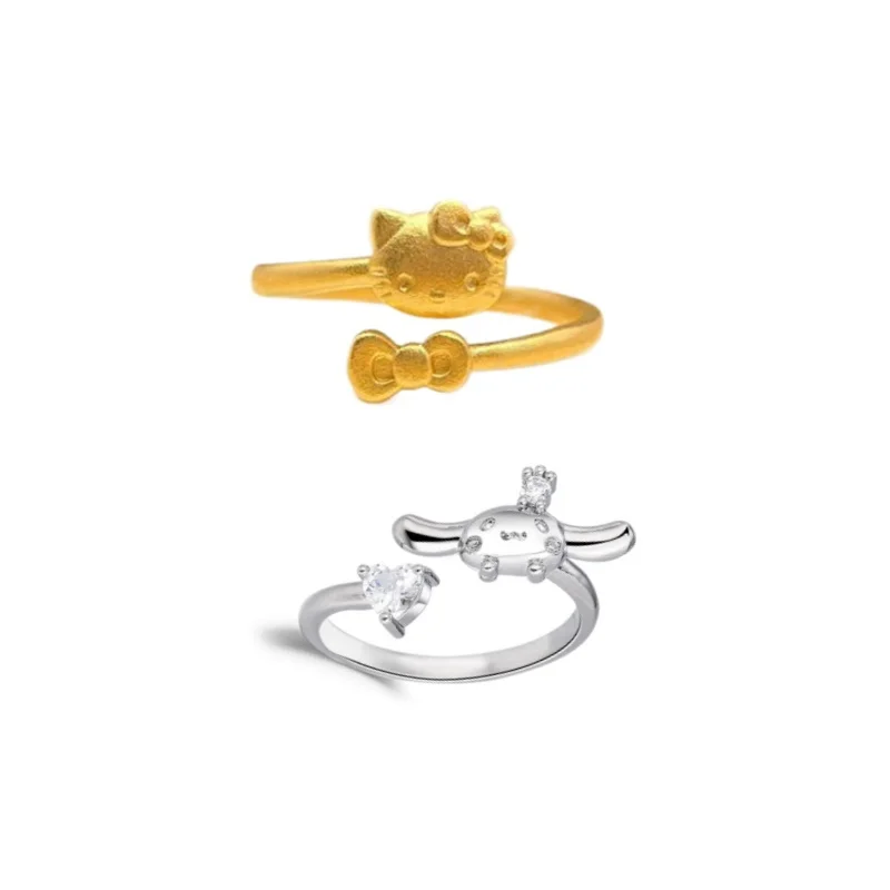 New Sanrio Hello Kitty Open Rings Women Karika
