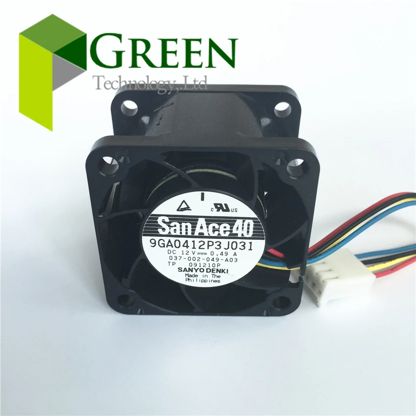 New Sanyo San Ace 40 4028 40 mm 40x40x28mm Server ventilátor veľkého vetra chladenie FFAN 12V 0,49A 9GA0412P3J031 s 4pin