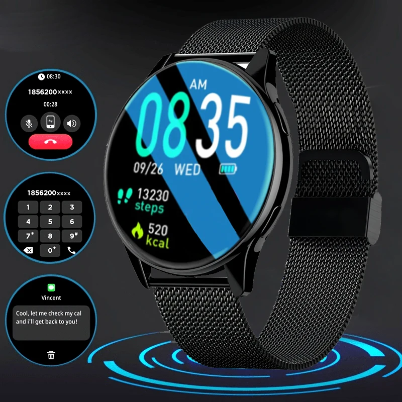 New SmartWatch 2024 Wireless Charging Smart Watch for Men Women Reloj Hombre Bluetooth hodinky Fitness náramok vlastné tváre