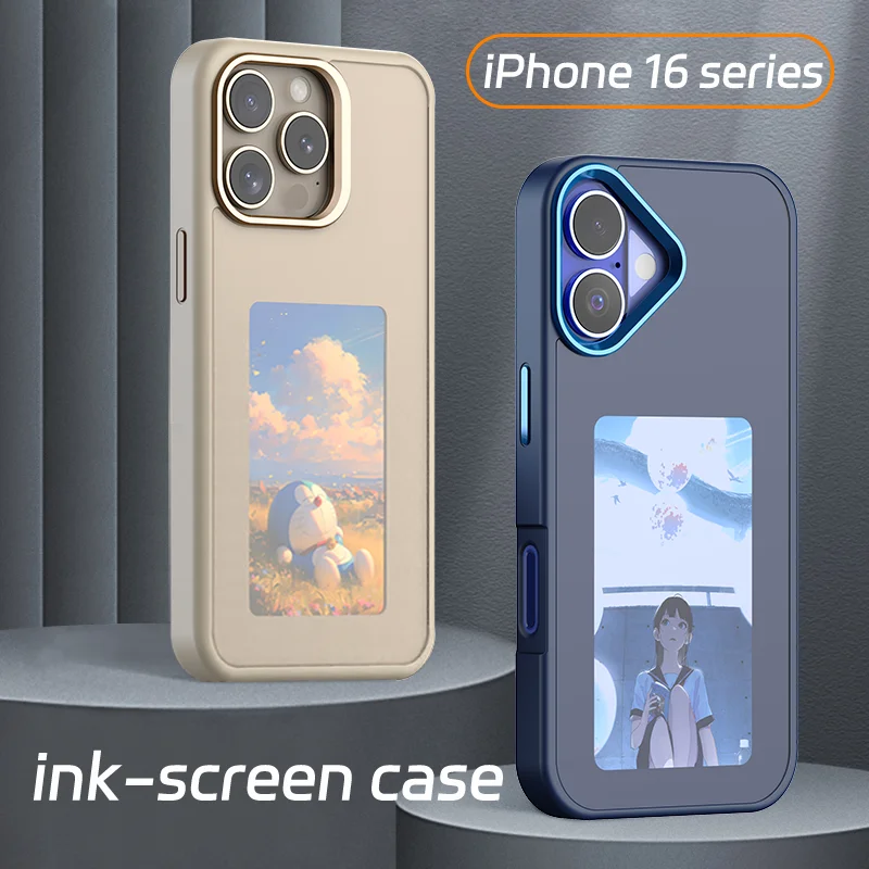 NEW-TECH NFC Funkcia Pase telefónu pre iPhone16 Pro Max DIY puzdrá e-clk screen telefónu kryt karikatúry dievčenské fondy batéria zadarmo