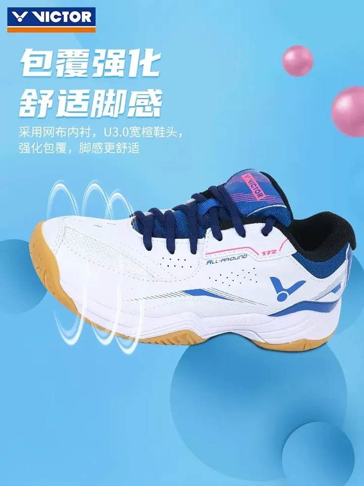 New Victor Kids Kids Badminton Shoes Priedušné vysoko elastické tenisové športové tenisky Junior A660V A170JR