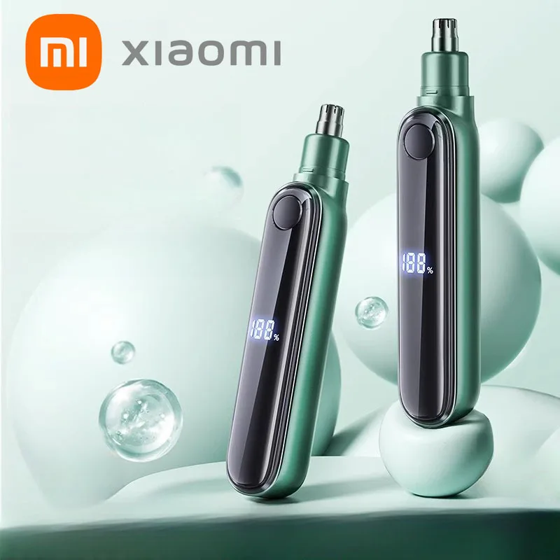 New Xiaomi Mijia Electric Nose Hair Trimmer 13000RPM inteligentný Digitálny displej LED s dvojsečným čepeľom pre nos