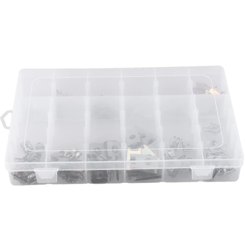 NEW120PCS Nerezová oceľ ŠPÍRSKA Upevňovacia značka Keňka Nárazový nárazník Mudguard Upevňovacia skrutka Tesnenie sponky U-typ príslušenstvo
