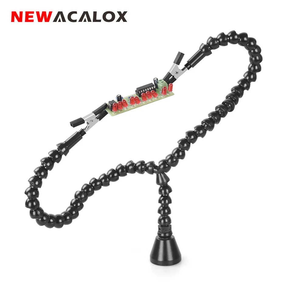 NEWACALOX spájkovací držiak spájkovacia tretia ruka Magnetické flexibilné rameno typu y pre príslušenstvo DPS pomáhajú ručným zváraním nástrojom na zváranie