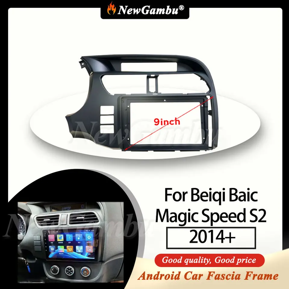 Newgambu 9 -palcový inštalácia automobilu DVD GPS pre Beiqi Baic Magic Rýchlosť S2 2014+ Ráme bez kábla