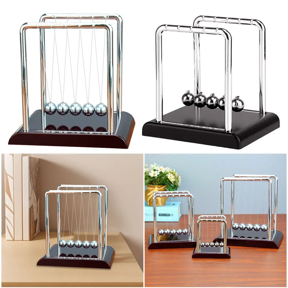 Newtons Cradle Steel Balance Gall Physics Science Science Pendulum Desk Desk Hray Science Physics Gadget Stres Stres Darče