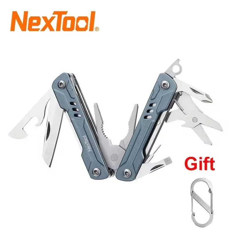 Nexool Mini Sailor 11 in 1 Skladacie kliešte s viacerými nástrojmi Keychain Viacúčelové vreckové nožové skrutkovače Nožnice Darčeky pre mužov