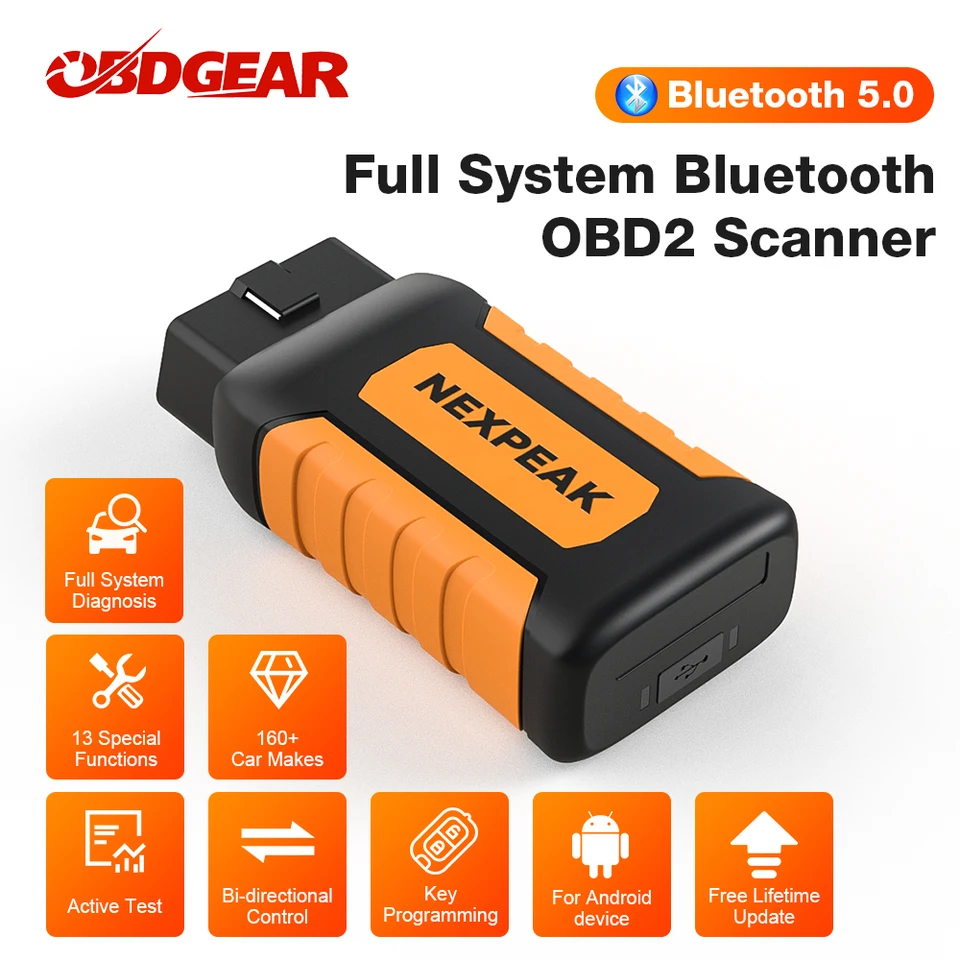 Nexpeak K1 plus úplný systém CAR OBD 2 Diagnostické nástroje OBD2 Profesionálny automatický skener DPF TPMS IMMO Oil RESET Kľúčový program