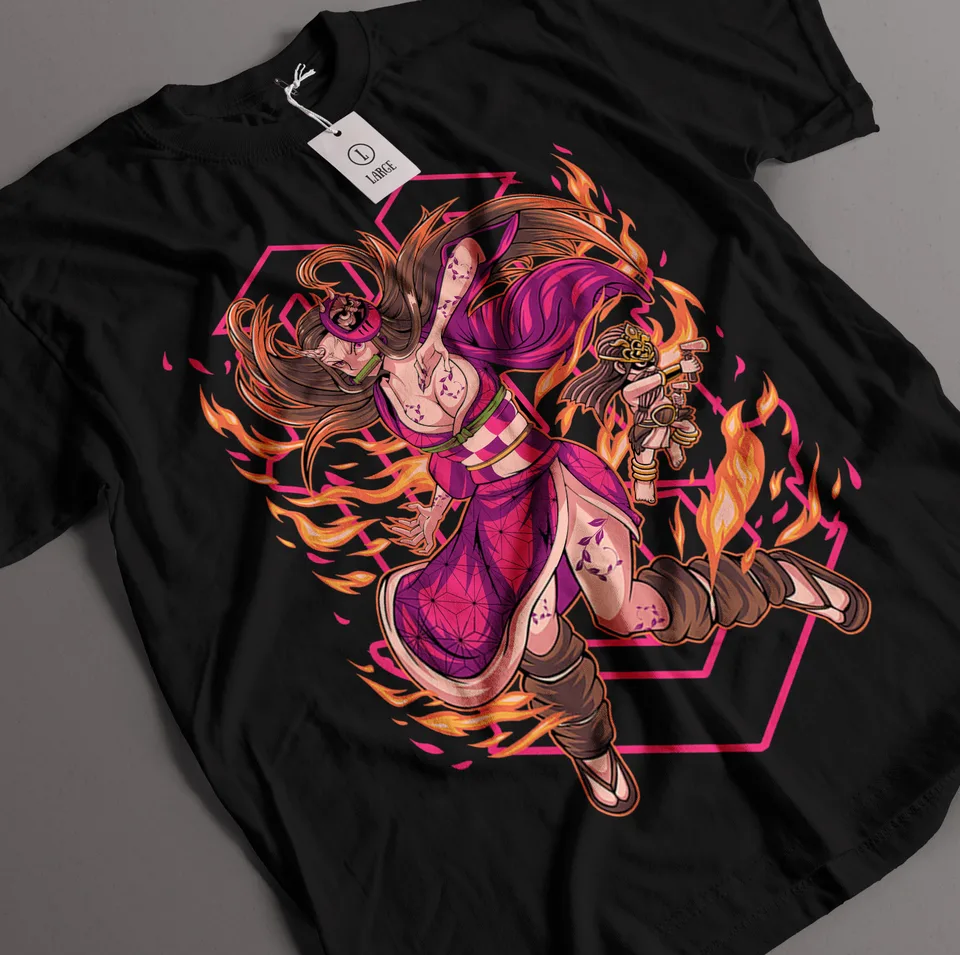 Nezuko tričko Demon Slayer anime tričko Nezuko Tričko Tanjiro Muzan Doma Akaza