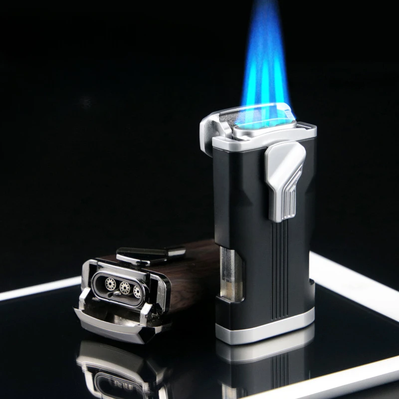Nezvyčajné turbodúchadlo Cigar Lighter Jet Plyn Dedikovaný kovový plynový zapaľovače 1300 C ODPORUPNÉ PORADY Fajčenie príslušenstva pre mužov