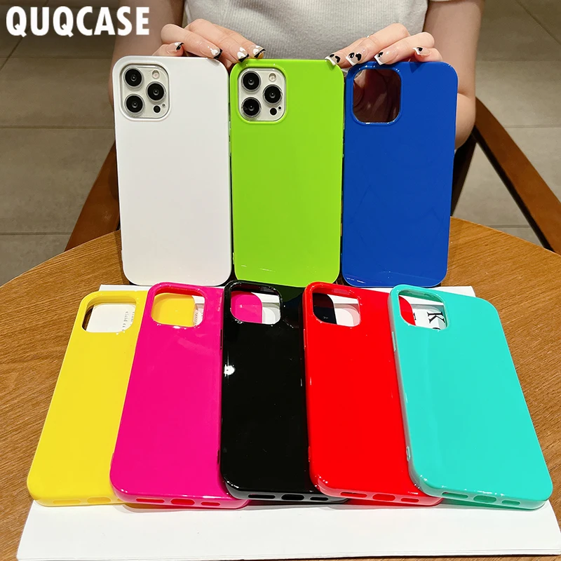 Neónová fluorescenčná cukrová farba želé pre iPhone 14 Pro Max 11 13 12 12 Mini I Phone 7 8 iPhone14 Plus x xr XS Soft Silicon Cover Cover