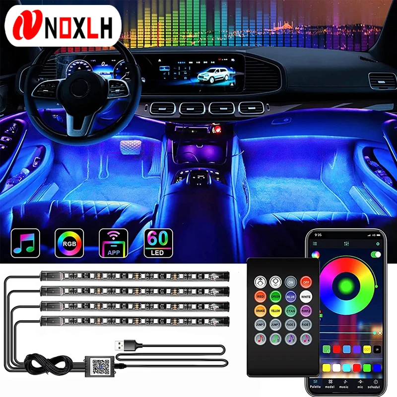 Neónové LED auto interiérový okolitý chodník Svetlá súprav