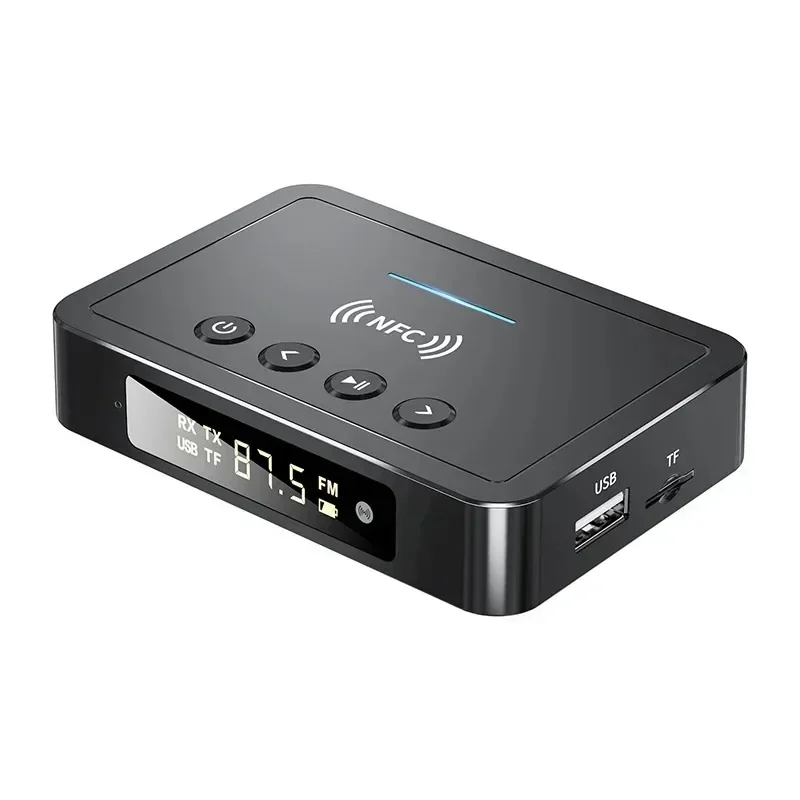 NFC Bluetooth 5.0 Audio adaptér 3,5 mm AUX RCA SPDIF Wireless FM prijímací vysielač podporu TF U-DISK Hudba Play