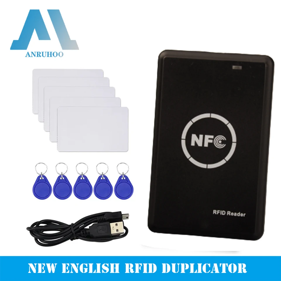 NFC Dual Frekvencia inteligentná čítačka kariet ID Kopírka Kopírka 13,56MHz šifrovaný duplikátor 125kHz T5577 Spisovateľ RFID Token Programátor