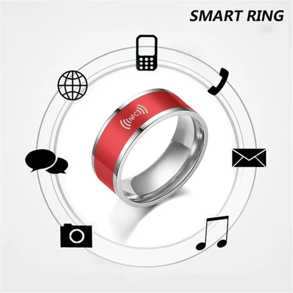 NFC inteligentný prsteň prsteň Ženy Men módne inteligentné opotrebenie Connect Android Phone Equipment Ring Access Control Subway Smart Ring