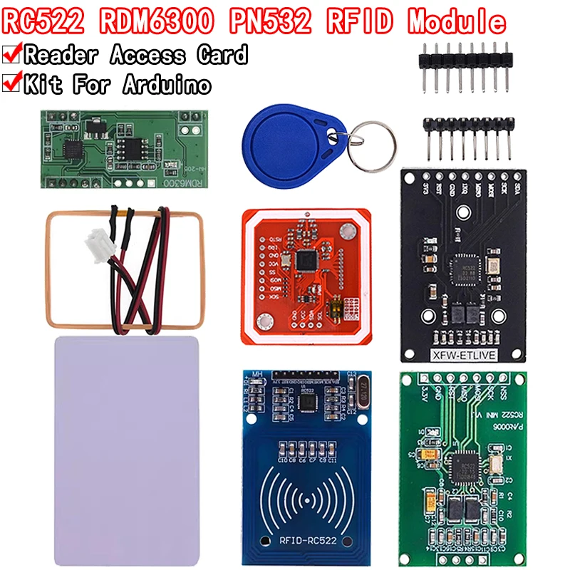NFC RFID modul RC522 MFRC-522 PN532 RDM6300 KITS S50 13,56 MHZ 125KHZ 6CM so značkami SPI Write & Čítať pre Arduino Uno 2560