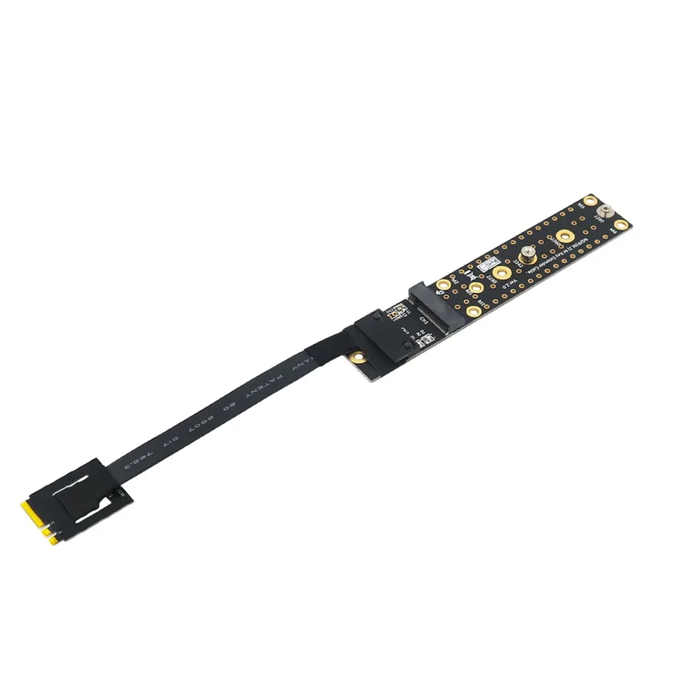 NGFF M.2 Kľúčový A/E Muž k M.2 NVME Key M Kľúčový konvertorový adaptér Riser s káblovou podporou 2230 2242 2260 2280 M.2 NVME SSD