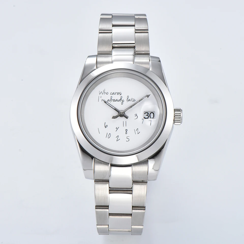 NH Series 35 pohyb 3D kovový text No Logo Dial Watch, KTORÉ SA ZÁKAZUJEM IM NESNE LESTOVANÉ Sledujte 39 mm/36 mm Sapphire Glass Pase Men's Watch