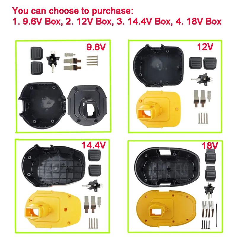 NI-CD NI-MH PLASTNÁ PLASOVÁ PLISKA PASILA PRE DEWALT 9,6 V 12V 14.4V 18V