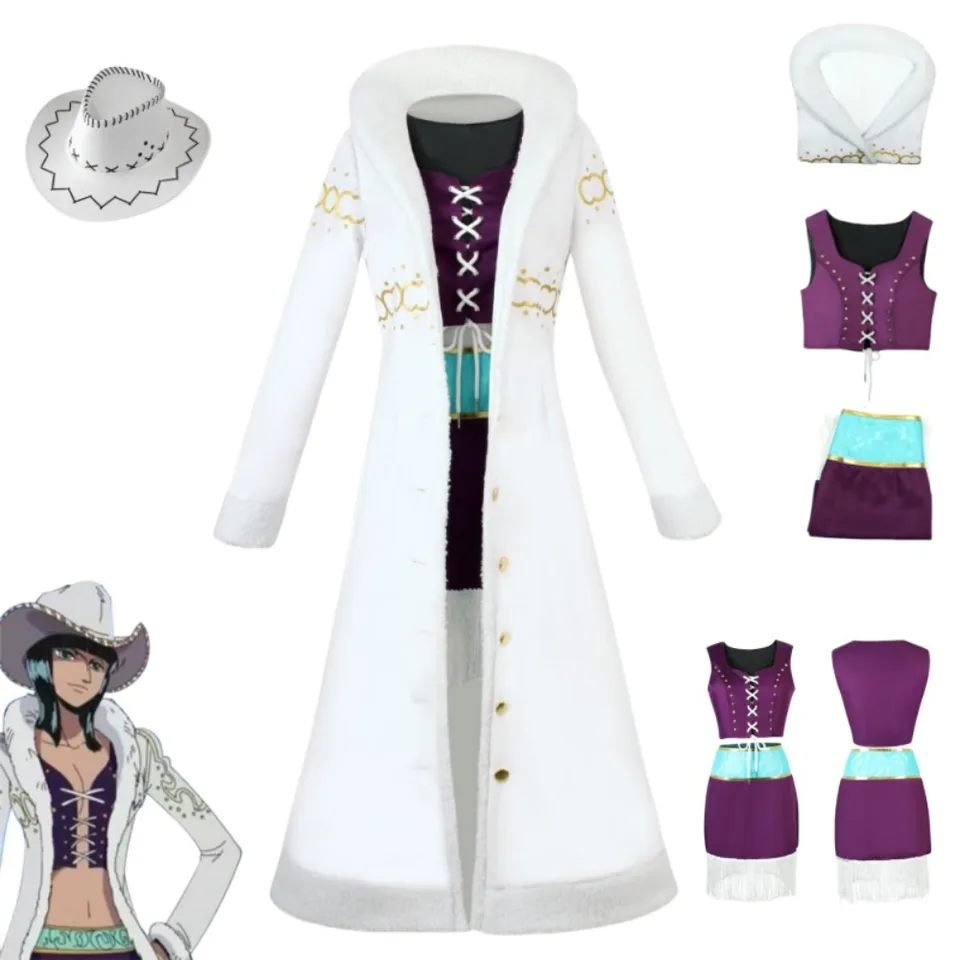 Nico Robin Cosplay kostým anime anime slečna allsunday dresy kabáty démon Demon Slayer punk outfit halloween pre dospelých