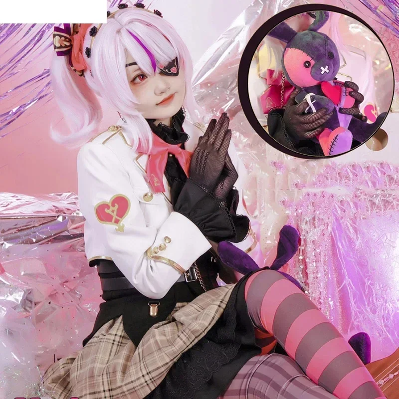 Nijisanji in Vtuber Maria Marionette Cosplay kostým Ženy roztomilé lolita šaty s kabátmi sukne halloween set a bábika prop aa1