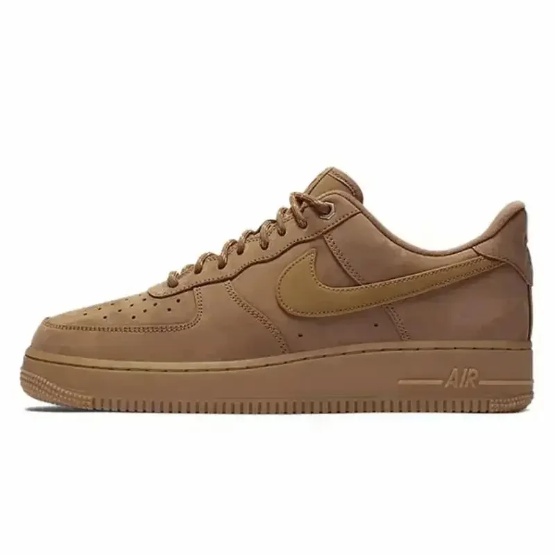 Nike Air Force 1 Flax AF1 Ženy Muži skateboarding topánky kožené nekĺzanie ľahkého nízkych nárazov absorbentového opotrebenia odolného žltej