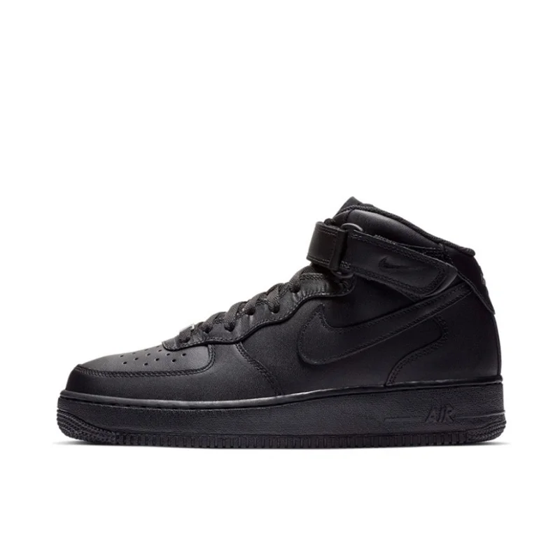 Nike Air Force 1 stredný top proti skĺznutiu a tenisky odolné voči opotrebovaniu