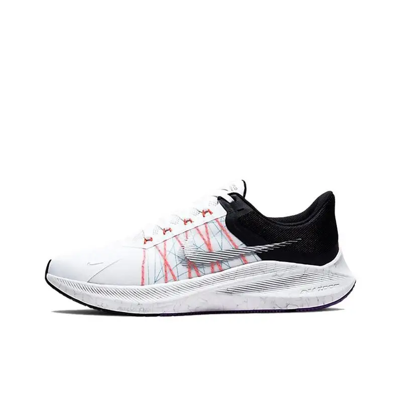 Nike Zoom Winflo 8 Pánske a dámske biele červené čierne Pohodlné vankúšové vankúšové vankúšové vankúšové protišmyko