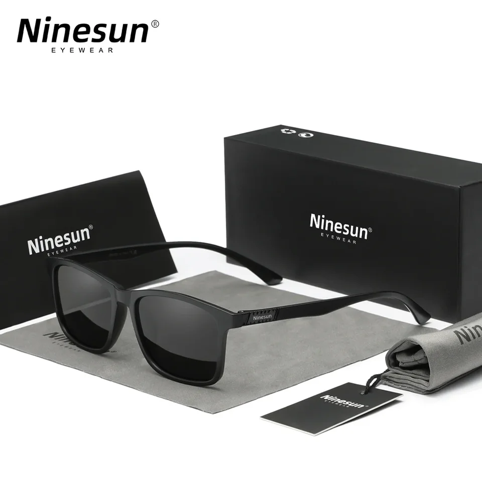 Ninesun Fashion Ultra Light TR90 Slnečné okuliare Men Polarizovaná mačka.3 UV400 TAC Honhip Sun Gula