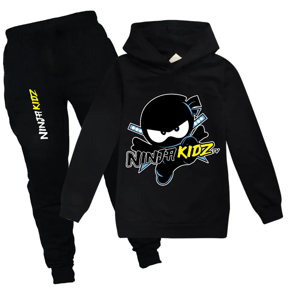 Ninja Boys Clothing Set Spring Autumn Módne kapucňa Tracksety Ninja Kidz Hooded Tričko