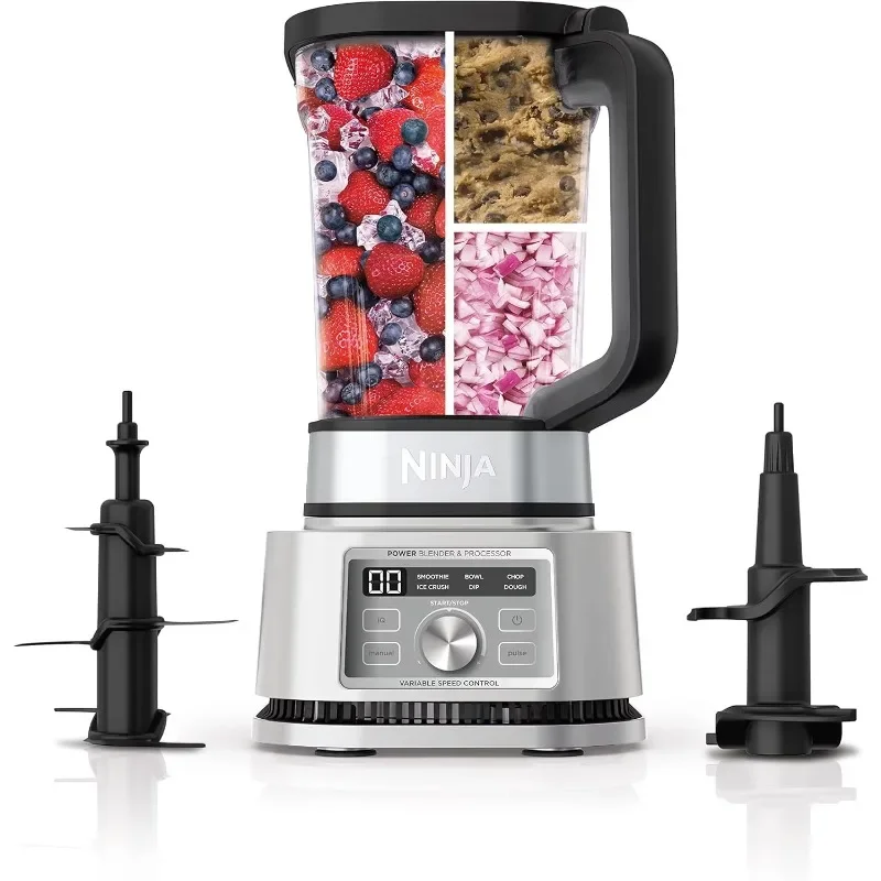 Ninja Foodi SS201 Power Food Dracssor. 3-v-1 drviaci mixér, mixér cesta, 1400 WP Smarttorque 6 Auto-IQ Predvoľby