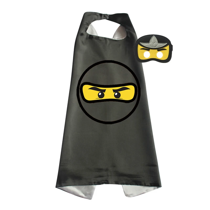 Ninja Superhrdý štýl Cape s maskou Halloween kostýmy párty narodeniny Cosplay pre chlapcov a dievčatá oblečenie