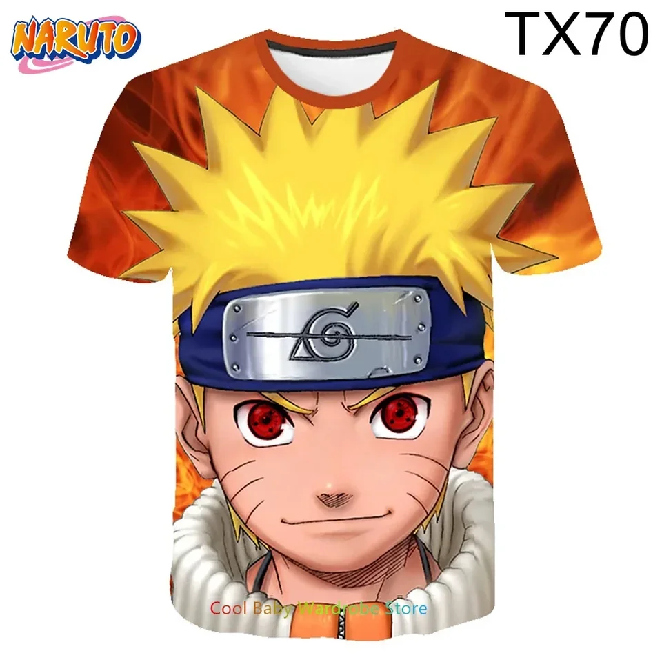 Ninja tričko detské oblečenie chlapci sasuke boy girls girls harajuku anime tričko Tričko Príležitostné tričká s krátkym rukávom tlačené košele Dievčatá oblečenie