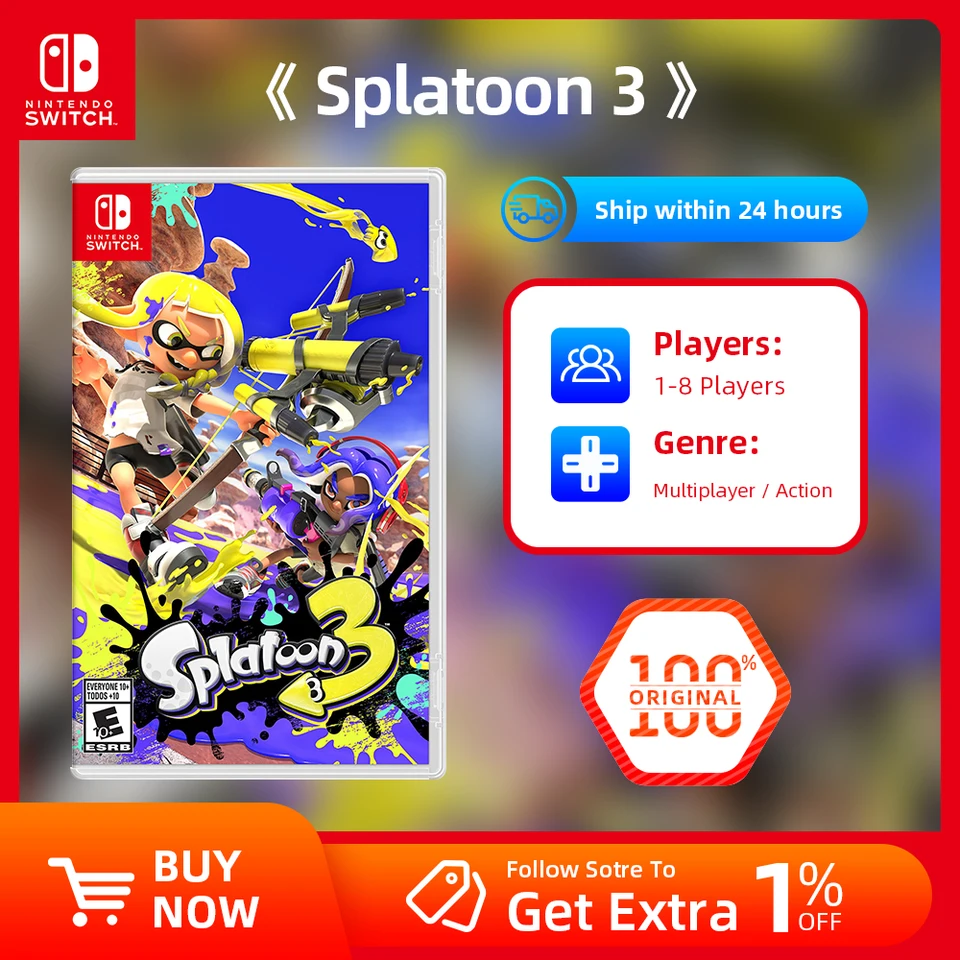 Nintendo Switch Game Deals - Splatoon 3 - Verzia fyzickej kazety EU