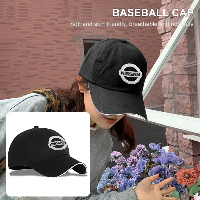Nissan logo Hat Stylish Outdoor Nastaviteľný klobúk ochrany pred slnkom pre Nissan Nismo Qashqai J11 J10 Juke X Trail T32 Tiida Teana Skyl