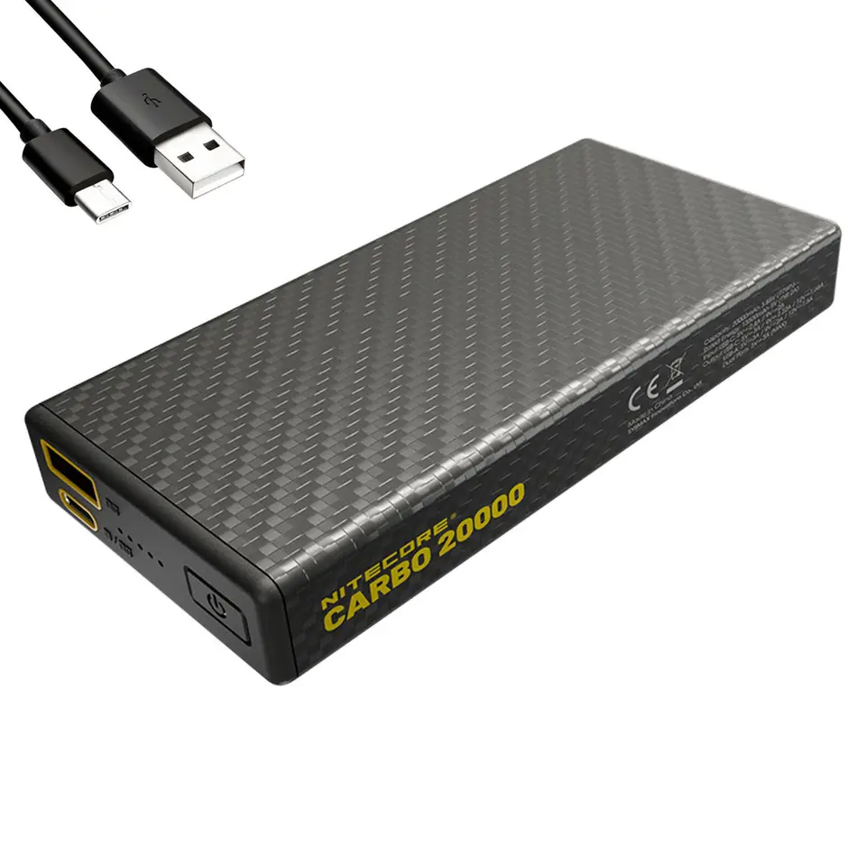 NITECore Carbo 20000 Ultra Lightweight QC 20000MAH Power Bank PD Fast Charger