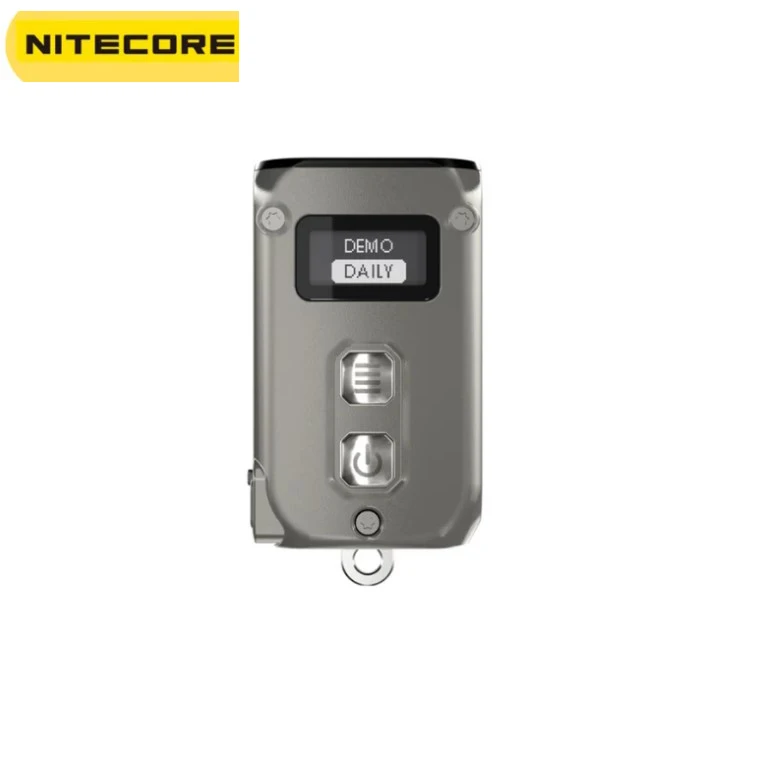 NITECore TINI 2 Dvojjadrový inteligentný nabíjateľný kľúče USB-C nabíjateľné svetlo-sivé