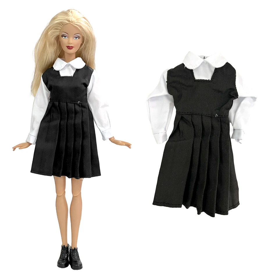 NK 1 SET PARTY Šaty pre 1/6 fr bábrových módnych obliekok pre bábiky Čierna sukňa pre BJD Doll Colthes Dolls Accessories Hračky