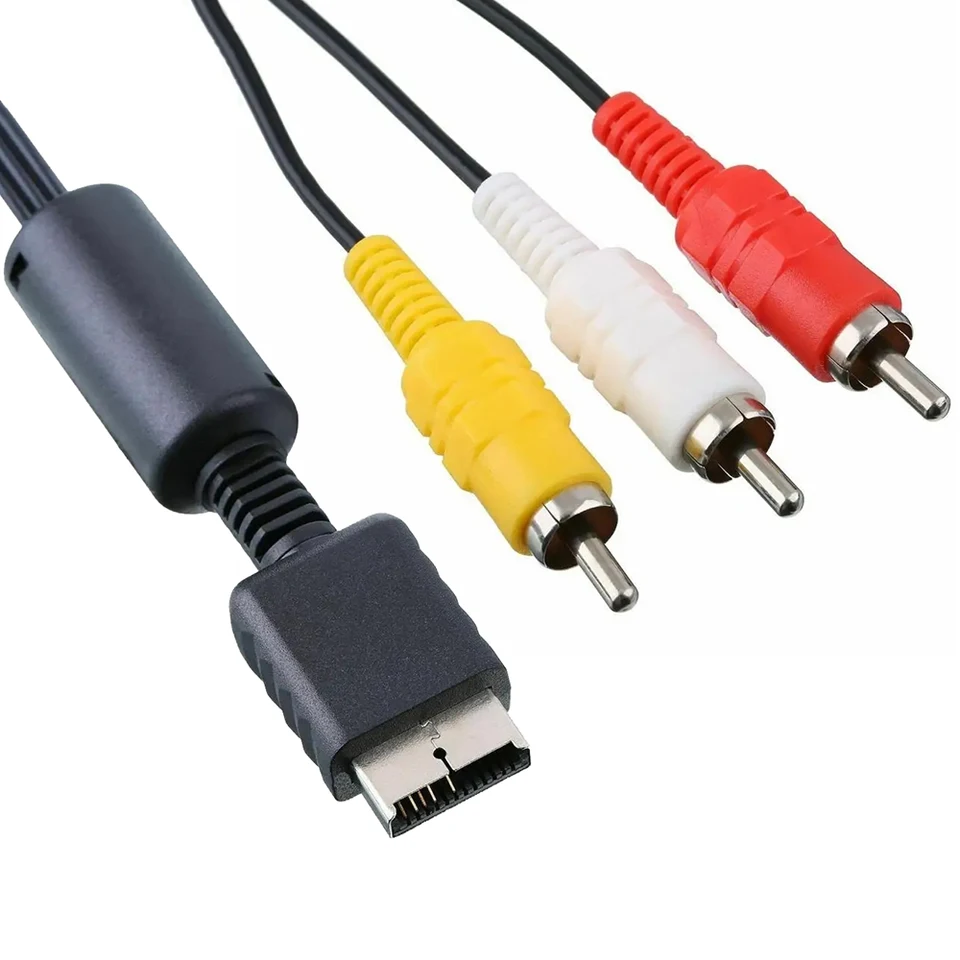 NKU 1,8 m 6ft Audio Video na 3 RCA Composite AV káblové kábelky kompatibilné s hernou konzolou Sony PlayStation PS2 PS3 na displej HDTV
