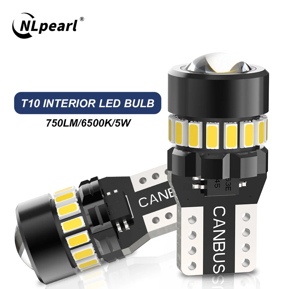 Nlpearl 2pcs T10 W5W LED CANBUS 168 194 Automatické auto Interiér mapa Automatické auto